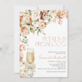 Moderne bloemblaadjes & Prosecco Bloemenboog Vrijg Kaart (Voorkant)