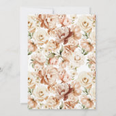 Moderne bloemblaadjes & Prosecco Floral Vrijgezell Kaart (Achterkant)