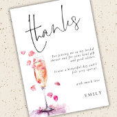 Moderne bloemblaadjes Prosecco Glass Vrijgezellenf Kaart