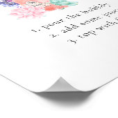 Moderne bloemblaadjes & Prosecco Succulent Mimosa  Poster (Hoek)