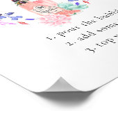 Moderne bloemblaadjes & Prosecco Succulent Mimosa Poster (Hoek)