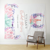 Moderne Bloemblaadjes & Prosecco Succulente Bruilo Wandkleed (In Situ (horizontaal))