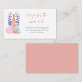 Moderne bloemblaadjes & Prosecco Vrijgezellenfeest Informatiekaartje (Voorkant / Achterkant)