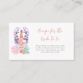 Moderne bloemblaadjes & Prosecco Vrijgezellenfeest Informatiekaartje (Voorkant)