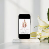 Moderne bloemblaadjes & Prosecco Vrijgezellenfeest Kaart