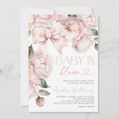 Moderne Bloemboog Baby in Bloom Meisje Douche Kaart (Voorkant)