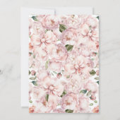 Moderne Bloemboog Baby in Bloom Meisje Douche Kaart (Achterkant)