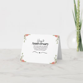 Moderne Bloemen 1e bruiloft Jubileum Kaart