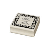 Moderne Bloemen Aangepaste Naam Retouradres Rubberstempel (Stempel)