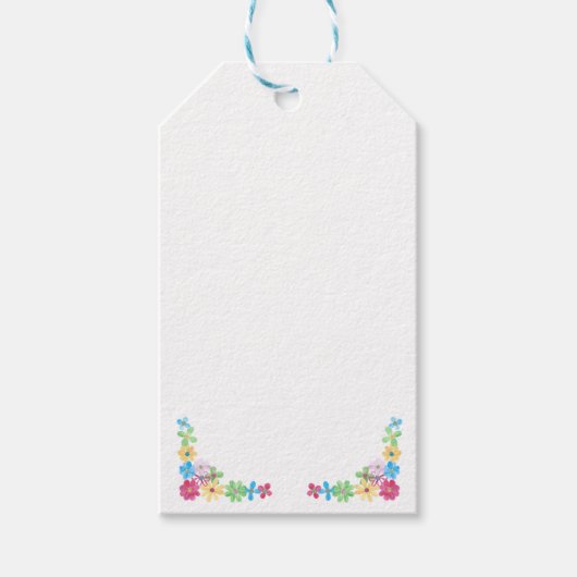 Moderne Bloemen Aangepaste Sieraden Display Hang L Cadeaulabel (Voorkant)