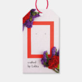 Moderne Bloemen Aangepaste Sieraden Display Hang L Cadeaulabel (Voorkant)