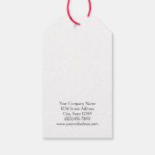 Moderne Bloemen Aangepaste Sieraden Display Hang L Cadeaulabel (Achterkant)