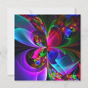 Moderne Bloemen Abstracte Kunst Rood Blauw Patroon