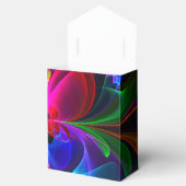 Moderne Bloemen Abstracte Kunst Rood Blauw Patroon Bedankdoosjes (Geopend)