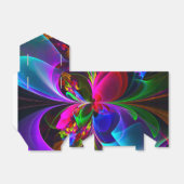 Moderne Bloemen Abstracte Kunst Rood Blauw Patroon Bedankdoosjes (Uitgevouwen)