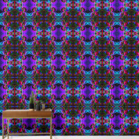 Moderne Bloemen Abstracte Kunst Rood Blauw Patroon