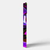 Moderne Bloemen Abstracte Kunst Rood Blauw Patroon Case-Mate iPhone Case (Achterkant / Rechts)