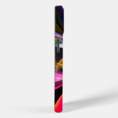 Moderne Bloemen Abstracte Kunst Rood Blauw Patroon Case-Mate iPhone Case (Achterkant / Rechts)