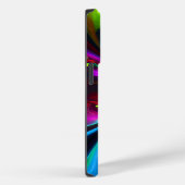 Moderne Bloemen Abstracte Kunst Rood Blauw Patroon Case-Mate iPhone Case (Achterkant / Rechts)