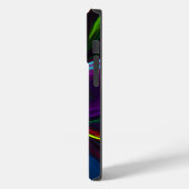 Moderne Bloemen Abstracte Kunst Rood Blauw Patroon Case-Mate iPhone Case (Achterkant / Links)