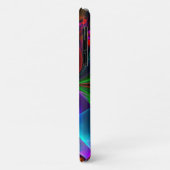 Moderne Bloemen Abstracte Kunst Rood Blauw Patroon Case-Mate iPhone Case (Achterkant/links)