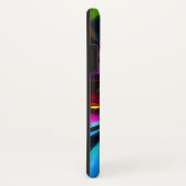 Moderne Bloemen Abstracte Kunst Rood Blauw Patroon Case-Mate iPhone Case (Achterkant / rechts)