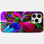 Moderne Bloemen Abstracte Kunst Rood Blauw Patroon Case-Mate iPhone Case (Achterkant (horizontaal))