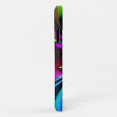 Moderne Bloemen Abstracte Kunst Rood Blauw Patroon Case-Mate iPhone Case (Achterkant/rechts)