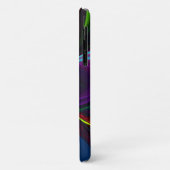 Moderne Bloemen Abstracte Kunst Rood Blauw Patroon Case-Mate iPhone Case (Achterkant/links)