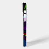 Moderne Bloemen Abstracte Kunst Rood Blauw Patroon Case-Mate iPhone Case (Achterkant / Links)