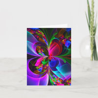 Moderne Bloemen Abstracte Kunst Rood Blauw Patroon