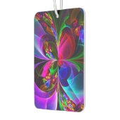 Moderne Bloemen Abstracte Kunst Rood Blauw Patroon Luchtverfrisser (Links)