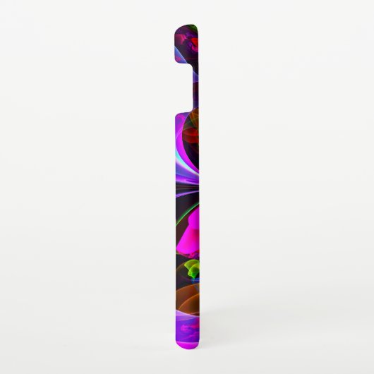 Moderne Bloemen Abstracte Kunst Rood Blauw Patroon Samsung Galaxy Hoesje (Rechterkant)