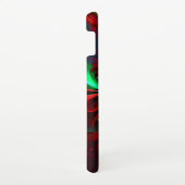 Moderne Bloemen Abstracte Kunst Rood Groen Patroon Samsung Galaxy Hoesje (Rechterkant)