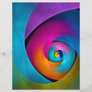 Moderne Bloemen Abstracte Kunst Roze Blauw Patroon