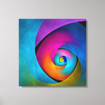 Moderne Bloemen Abstracte Kunst Roze Blauw Patroon