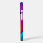 Moderne Bloemen Abstracte Kunst Roze Blauw Patroon Case-Mate iPhone Case (Achterkant / Links)
