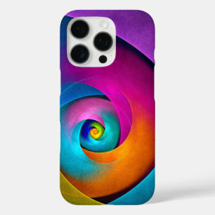 Moderne Bloemen Abstracte Kunst Roze Blauw Patroon iPhone 16 Pro Hoesje