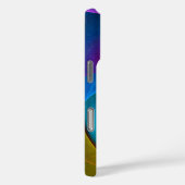 Moderne Bloemen Abstracte Kunst Roze Blauw Patroon Case-Mate iPhone Case (Achterkant / Rechts)