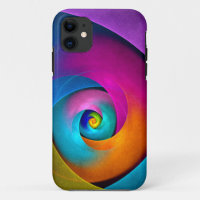 Moderne Bloemen Abstracte Kunst Roze Blauw Patroon