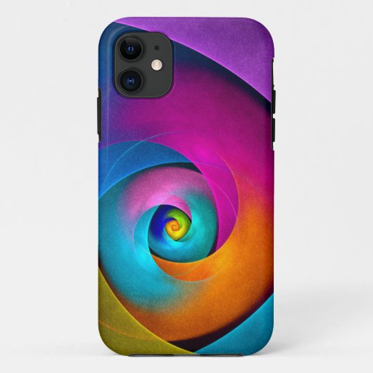 Moderne Bloemen Abstracte Kunst Roze Blauw Patroon Case-Mate iPhone Case (Achterkant)