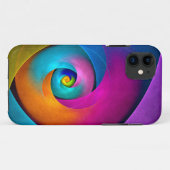 Moderne Bloemen Abstracte Kunst Roze Blauw Patroon Case-Mate iPhone Case (Achterkant (horizontaal))