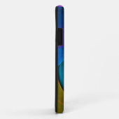 Moderne Bloemen Abstracte Kunst Roze Blauw Patroon Case-Mate iPhone Case (Achterkant/rechts)