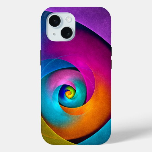 Moderne Bloemen Abstracte Kunst Roze Blauw Patroon Case-Mate iPhone Case (Achterkant)