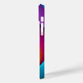 Moderne Bloemen Abstracte Kunst Roze Blauw Patroon Case-Mate iPhone Case (Achterkant / Links)