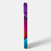 Moderne Bloemen Abstracte Kunst Roze Blauw Patroon Case-Mate iPhone Case (Achterkant / Links)