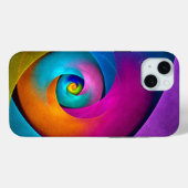 Moderne Bloemen Abstracte Kunst Roze Blauw Patroon Case-Mate iPhone Case (Achterkant (horizontaal))