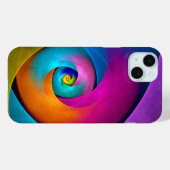 Moderne Bloemen Abstracte Kunst Roze Blauw Patroon Case-Mate iPhone Case (Achterkant (horizontaal))