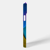 Moderne Bloemen Abstracte Kunst Roze Blauw Patroon Case-Mate iPhone Case (Achterkant / Rechts)