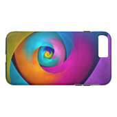 Moderne Bloemen Abstracte Kunst Roze Blauw Patroon Case-Mate iPhone Case (Achterkant (Horizontaal))